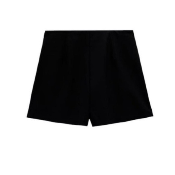 Zara black mini skirt with built in shorts / skort, tassel front pockets - Picture 4 of 8